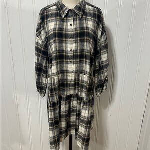 NWT Flag & Anthem Casual Flannel Dress Size Large L